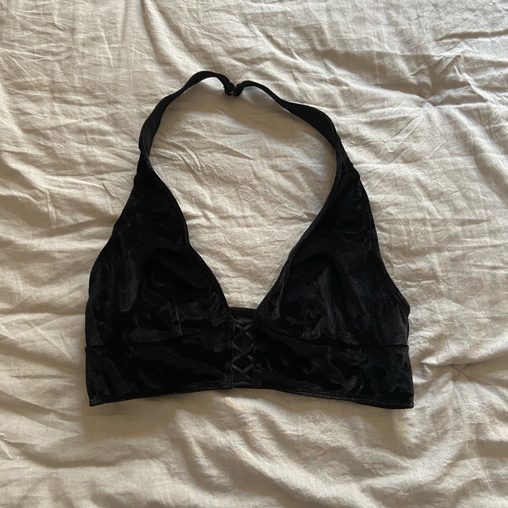 COPY - Black Velvet Halter Bralette